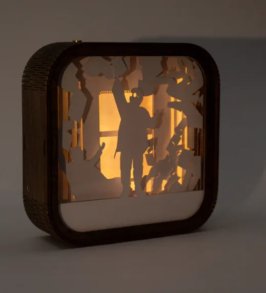 Wooden Paper Night Light No Post on Sundays